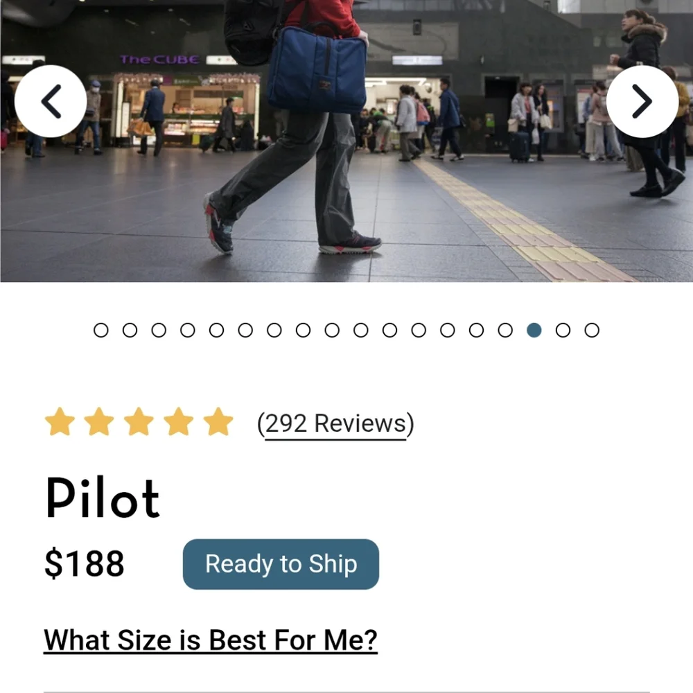 Tom Bihn Pilot Navy & Upgraded Should/Crossbody Strap - Picture 2 of 9